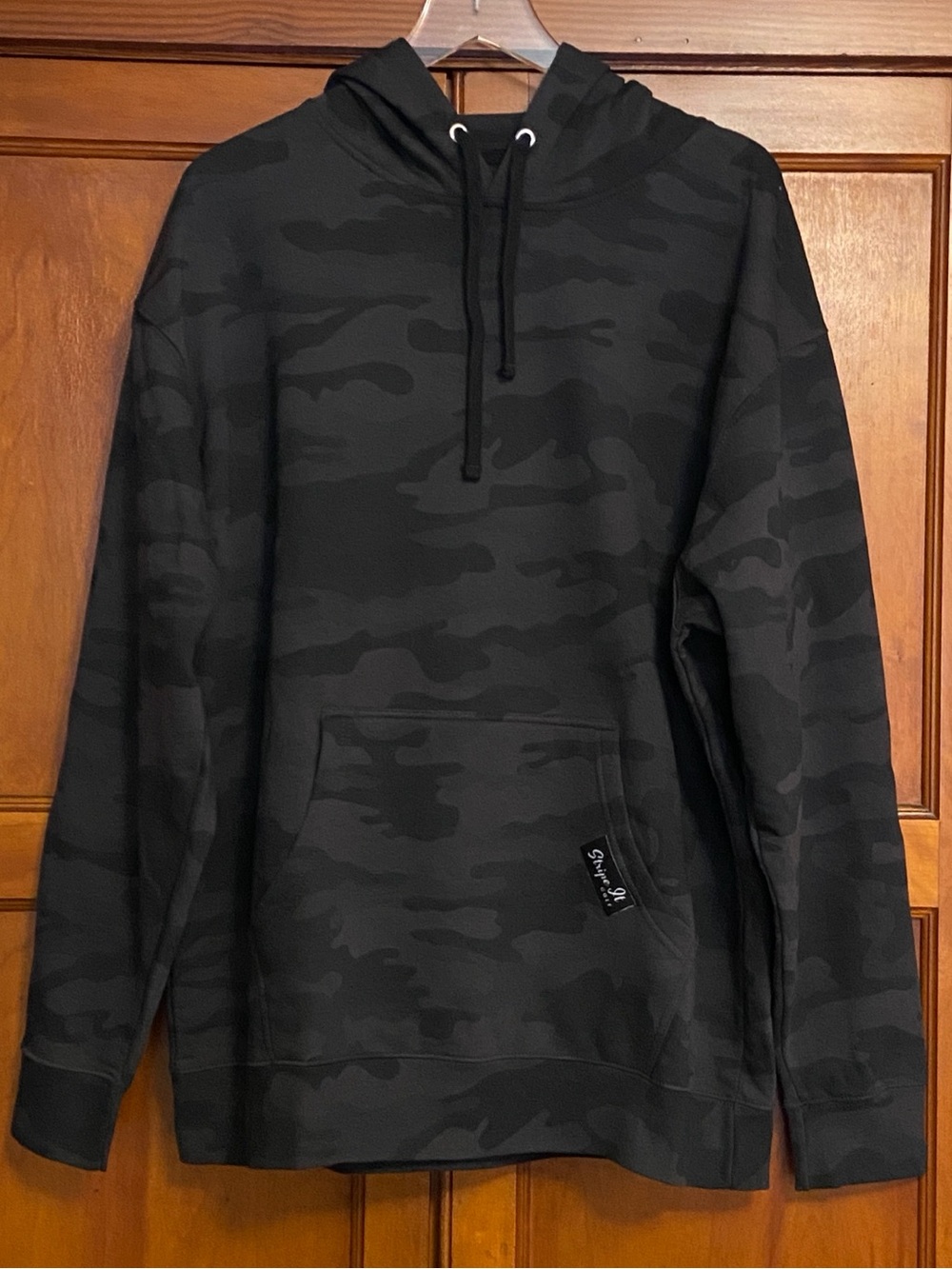 Independent Trading Co Camo Hoodie XL Black Charcoal Camouflage Pullover
